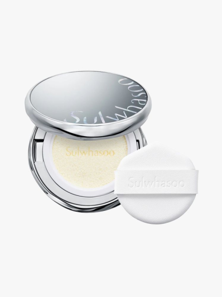 Sulwhasoo UV Wise On-the-Go Sun Cushion in branded component on a light gray background