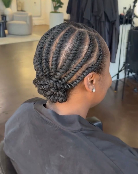 Flat Twists Hairstyle For Summer