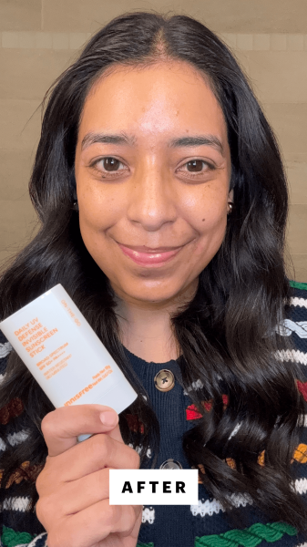 Foresto after applying the Innisfree Daily UV Defense Invisible Sunscreen Stick SPF 50
